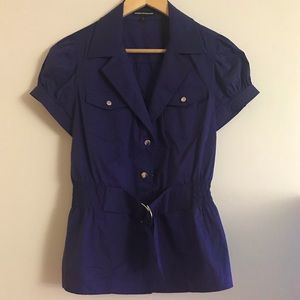 Purple express design studio shirt.